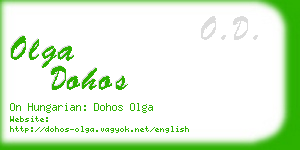 olga dohos business card